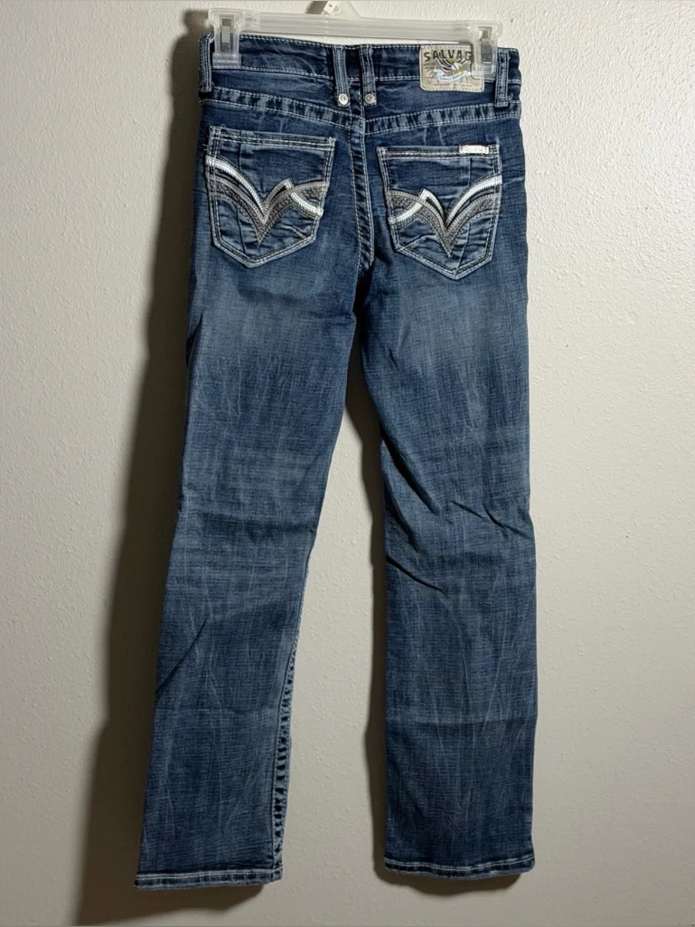 Salvage Boys Kids Denim Blue Mayhem Straight-Leg Jr Regular Fit Jeans size‎ 12